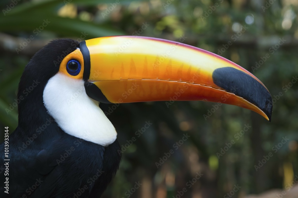 Toco Toucan (Ramphastos toco), portrait, Pantanal, Mato Grosso, Brazil, South America