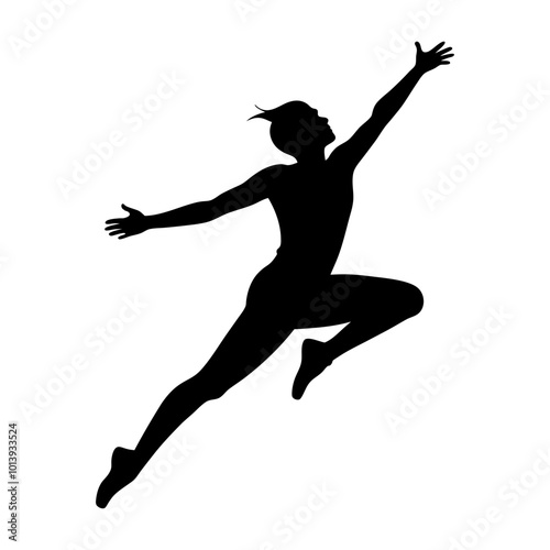 silhouette of a person jumping