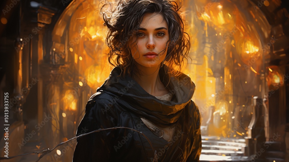 Fototapeta premium a fictional character, blending realism with fantastical elements to tell a unique story 