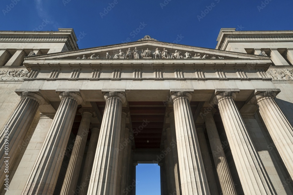 Propylaea, east side, architect Leo von Klenze, Königsplatz, Munich, Bavaria, Upper Bavaria, Germany, Europe Propylaea, east side, architect Leo von Klenze, Königsplatz, Munich, Bavaria, Upper Bavaria, Germany, Europe