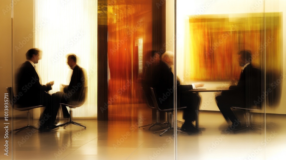 Fototapeta premium Blurred Business Meeting