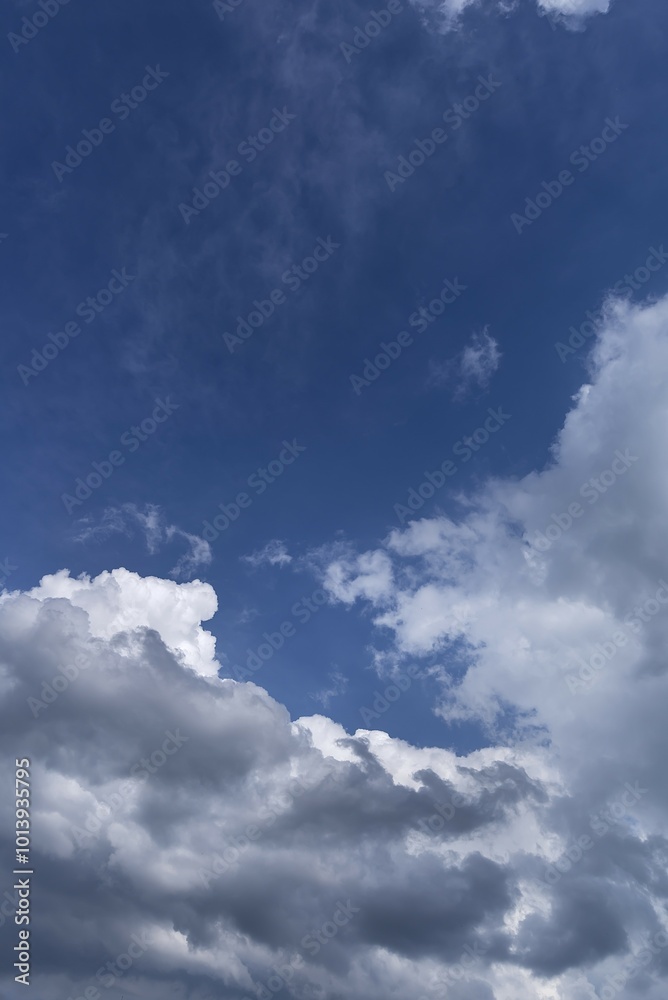 Fototapeta premium Emerging rain clouds (Nimbostratus), background image, Bavaria, Germany, Europe