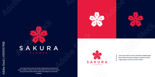 cherry blossom , icon of beauty , luxury , elegance , design graphic template.