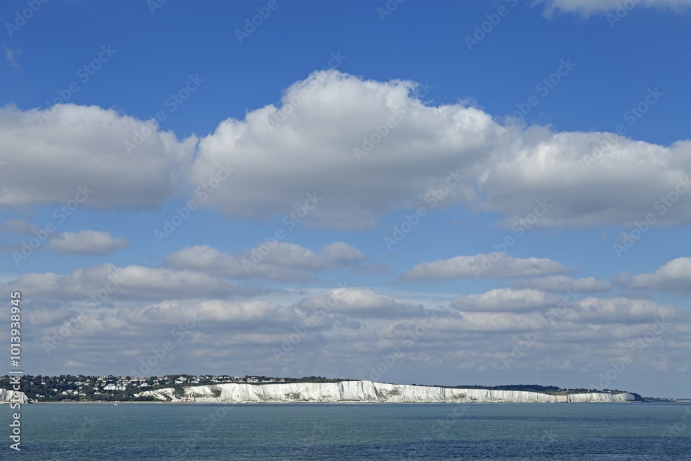 Coast with chalk cliffs, Dover, England, United Kingdom, Europe Coast with chalk cliffs, Dover, England, United Kingdom, Europe