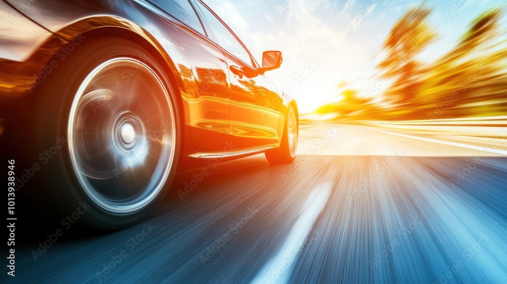 Car Speeding on Highway