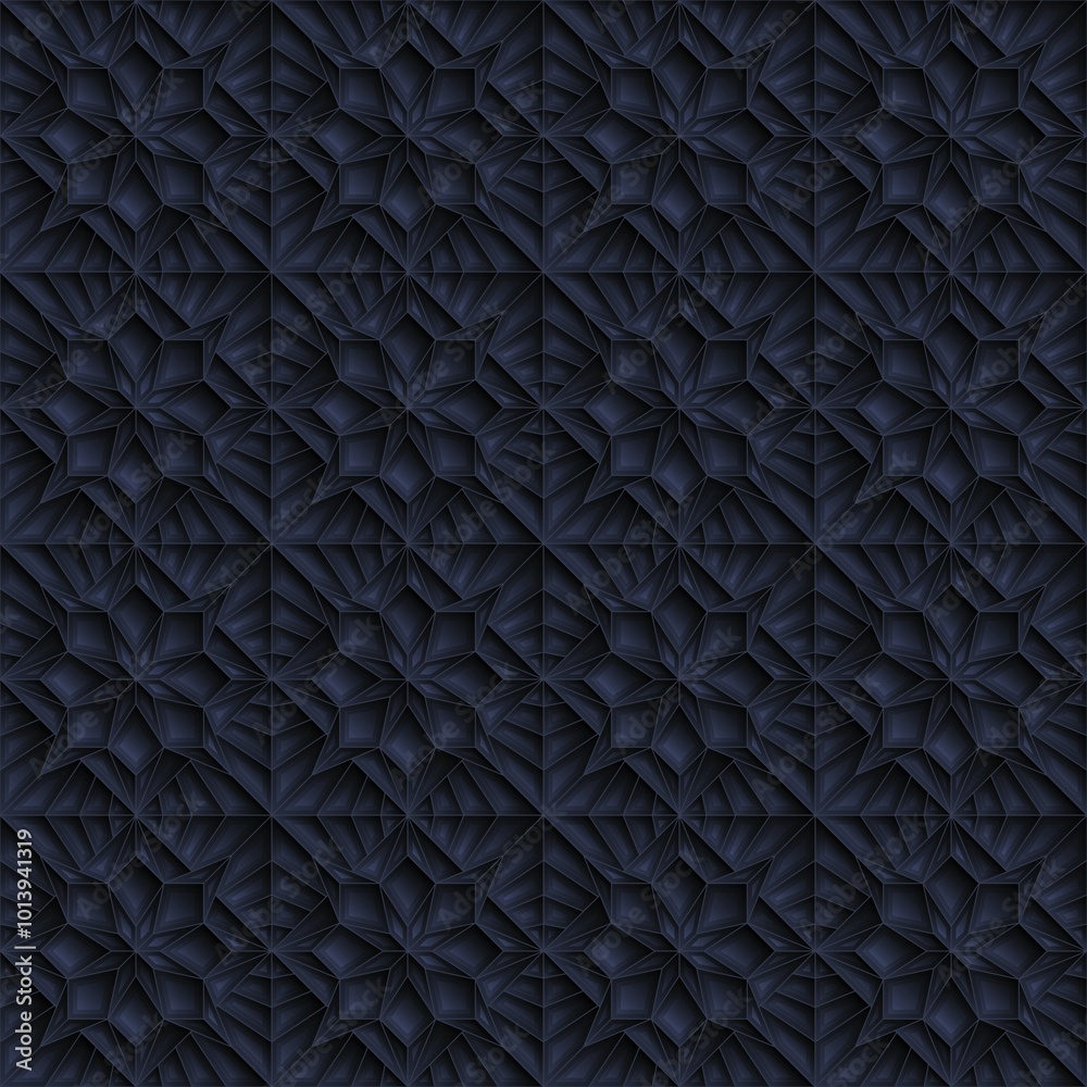 Fototapeta premium Geometric star pattern, vector background