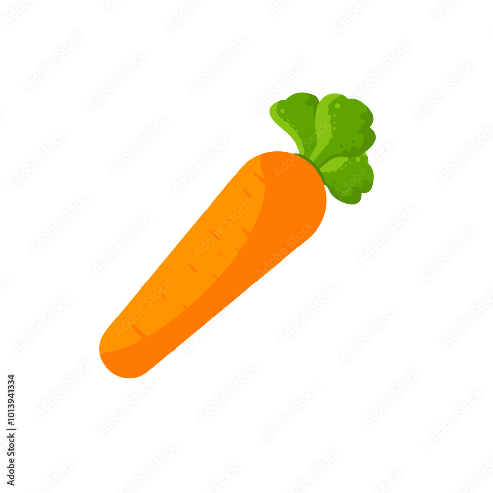 fresh carrot with leaves - vector illustration fresh carrot with leaves - vector illustration