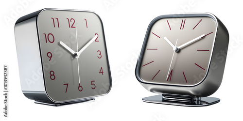 Alarm clock set modern isolated