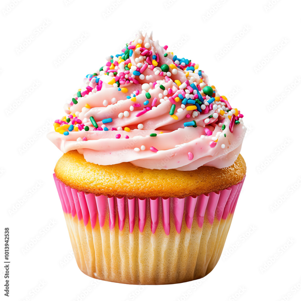 custom made wallpaper toronto digitalCupcake with sprinkles, white isolated background