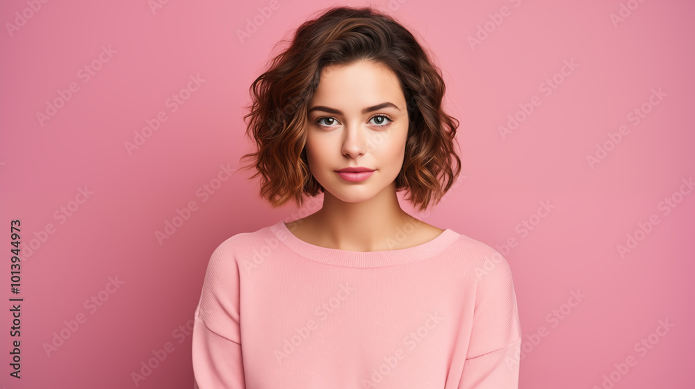 Portrait of a beautiful young woman smiling and looking at camera. Woman portrait Portrait of a beautiful young woman smiling and looking at camera. Woman portrait