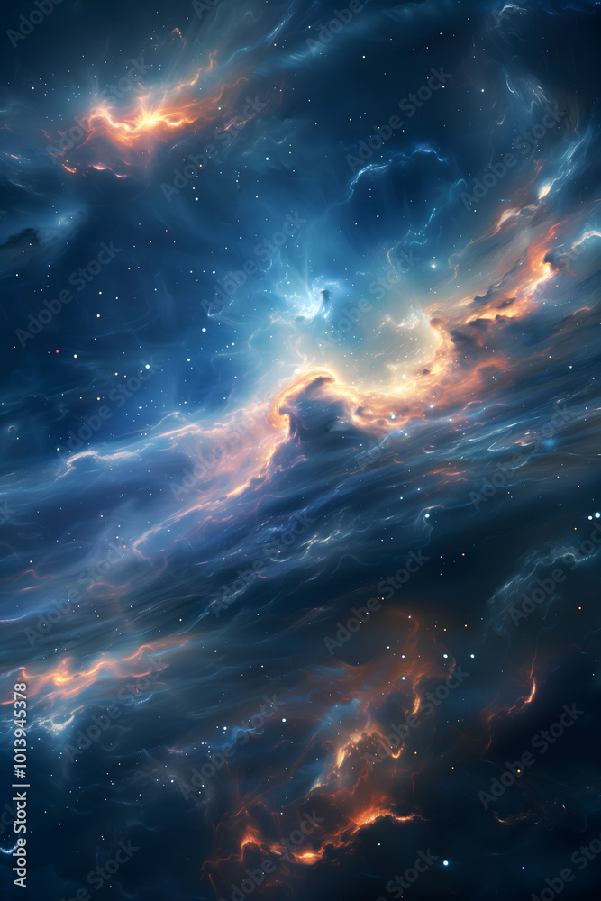 Fototapeta premium nebula and galaxies in space. abstract background wallpaper. High quality photo