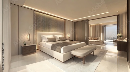 Modern Luxury Bedroom with Stylish Design Elements