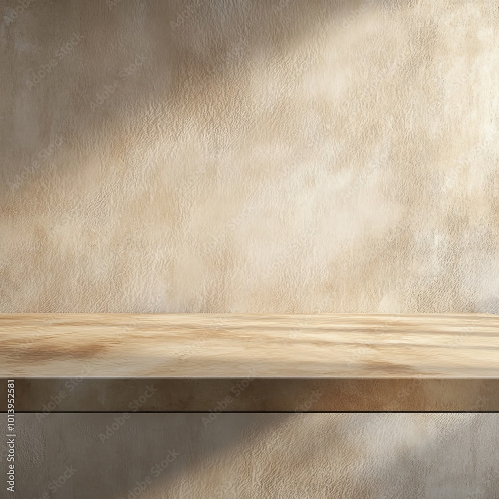 Empty top of natural stone table and wall texture background. For product display Empty top of natural stone table and wall texture background. For product display