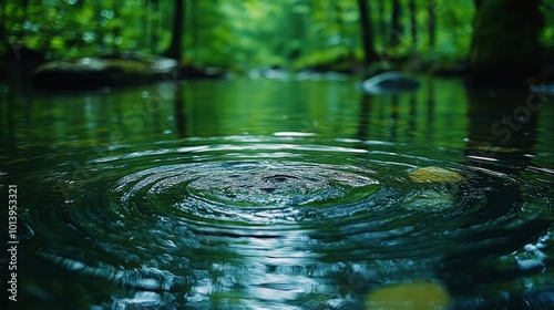 Ripples on a Still Forest Pond