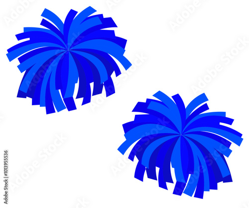 Set of multicolored pom-poms vector.
