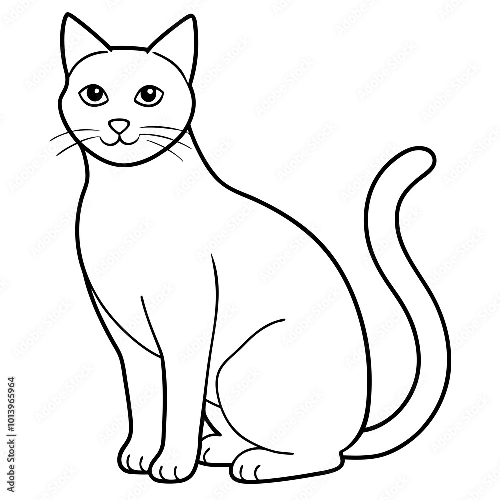 cat line silhouette vector illustration cat line silhouette vector illustration
