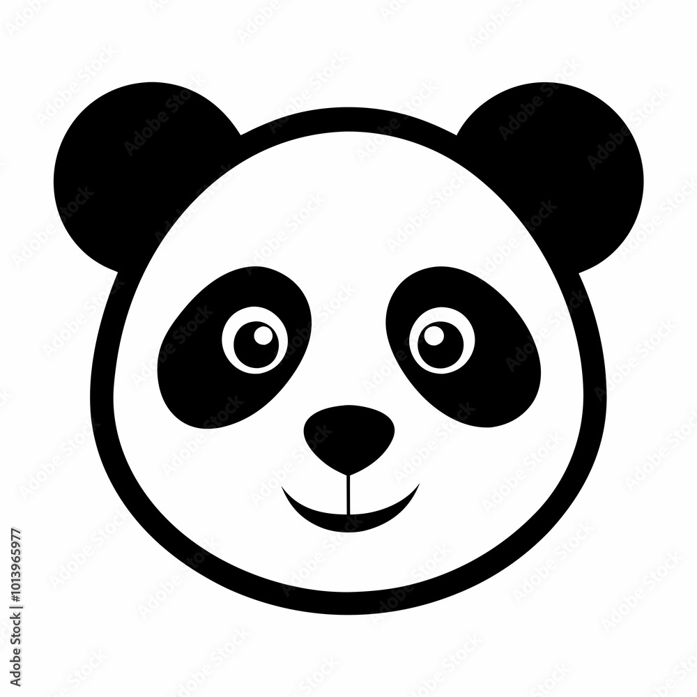 panda hat vector logo icon