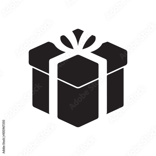 Present gift box icon. Decorative gift boxes isolated on white. Holiday decoration.