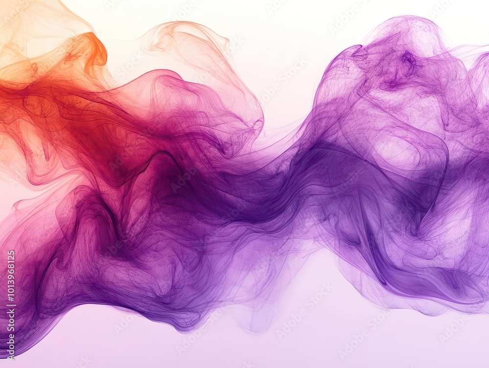 an abstract representation of violet ink smoke swirling gracefully against a white background creating a mesmerizing and ethereal visual effect an abstract representation of violet ink smoke swirling gracefully against a white background creating a mesmerizing and ethereal visual effect