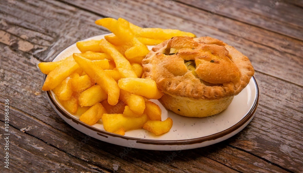 pie and chips