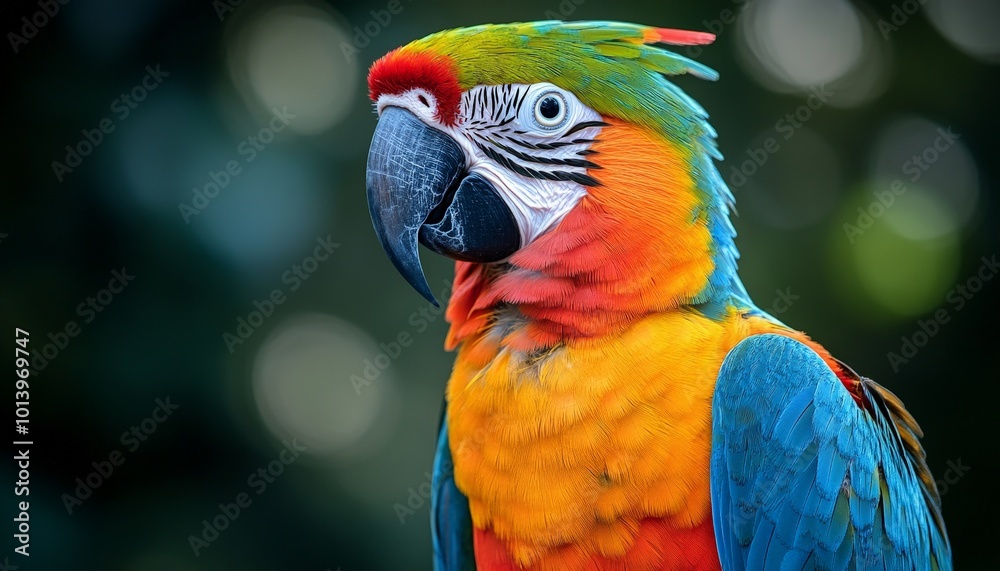 Vibrant Macaw Parrot with Colorful Feathers in a Tropical Paradise
Vibrant Macaw Parrot with Colorful Feathers in a Tropical Paradise