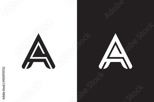 Letter AA logo design. photo