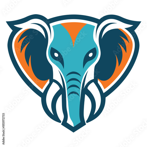 elephant head vector photo