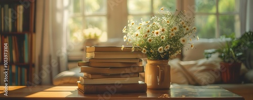 Reading and book clubs with serene settings, peaceful and inviting, Urban, Soft tones, Photograph, Literary gathering photo