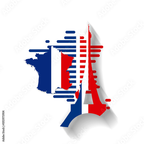 shape of the map of France ...