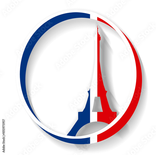 Eiffel Tower of Paris of Fr...