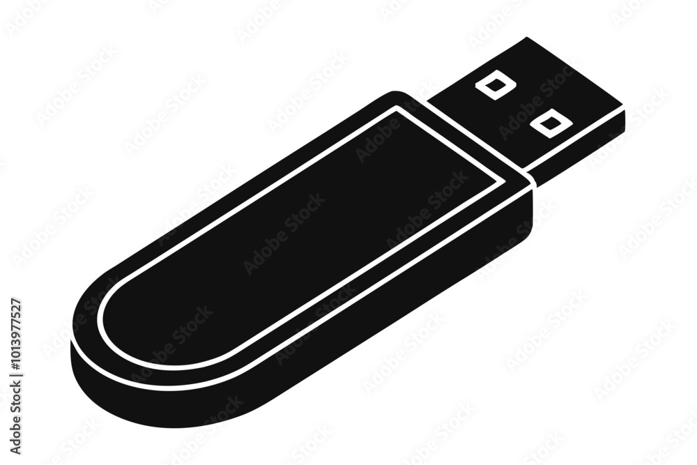 usb flash drive icon silhouette usb flash drive icon silhouette