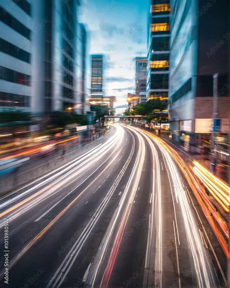 Obraz premium traffic at night