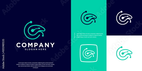 Pancreas logo with electrical network concept , modern health , graphic vector illustration.