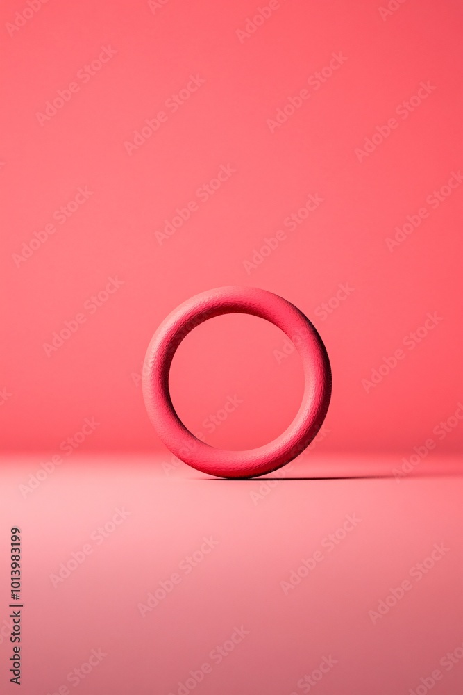 pink circle object on pastel background