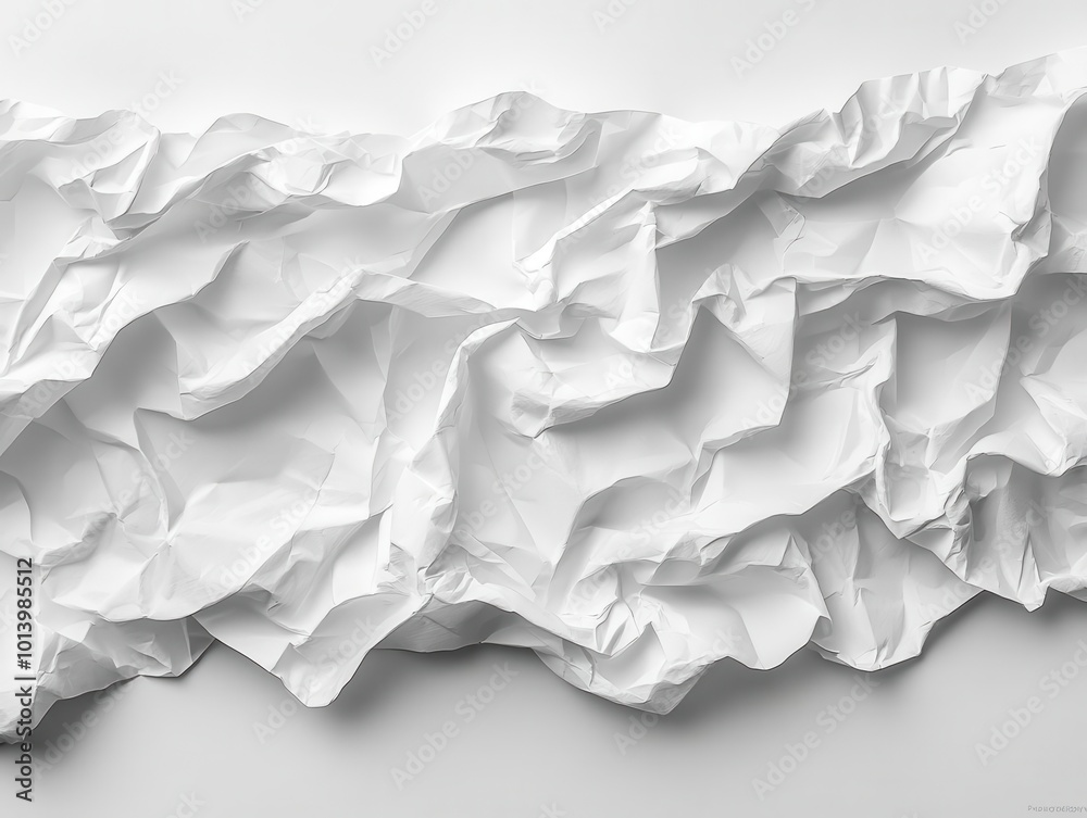 crumpled and creased white paper texture isolated on a white background offering a subtle yet intriguing canvas for design and artistic expression crumpled and creased white paper texture isolated on a white background offering a subtle yet intriguing canvas for design and artistic expression