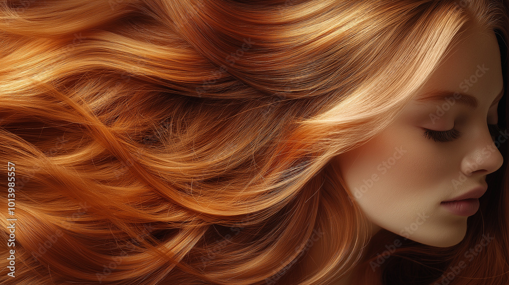Haar Model Tönung Frisur portrait goldene Haare schwarze Haare Generative AI Haar Model Tönung Frisur portrait goldene Haare schwarze Haare Generative AI