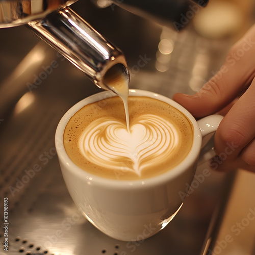 cappuccino in a cafe photo