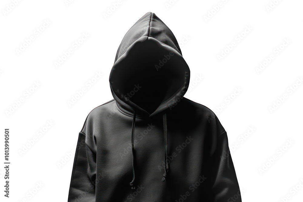 Black hoodie isolated on transparent background. Clothing and fashion concept for design and print. Black hoodie isolated on transparent background. Clothing and fashion concept for design and print.