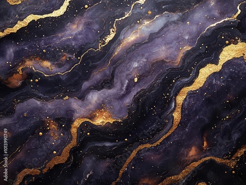 elegant purple marble texture adorned with luxurious gold splashes creating a rich and sophisticated background that evokes a sense of opulence and indulgence