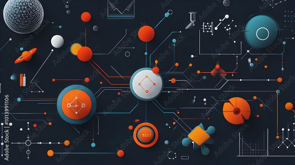 Fototapeta premium Detailed atomic level of the flat hexagonal structure and interconnected network of a graphene material Showcasing the microscopic and technical aspects of nanotechnology research and innovation