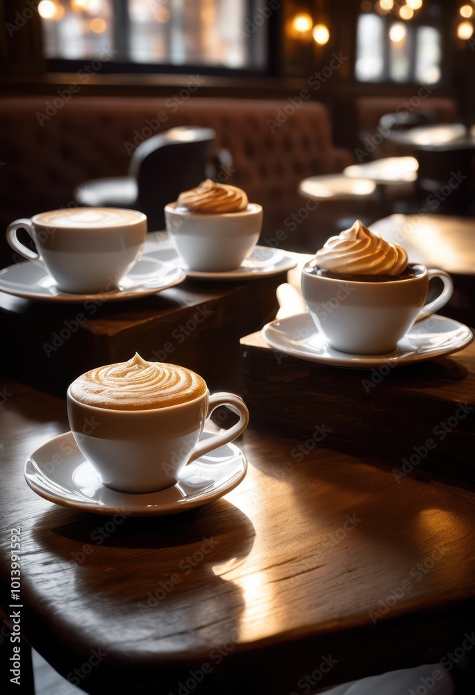 chic elegant coffee cups emitting steam surrounded cozy ambience warm lighting inviting cafe atmosphere, ceramic, espresso, mug, latte, beverage, stylish chic elegant coffee cups emitting steam surrounded cozy ambience warm lighting inviting cafe atmosphere, ceramic, espresso, mug, latte, beverage, stylish