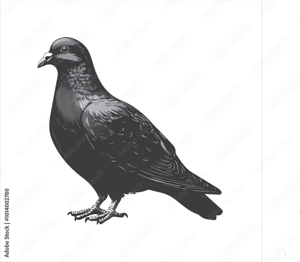 Fototapeta premium pigeon isolated on white background, 