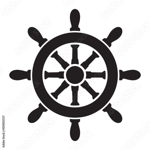 ship steering wheel silhouette