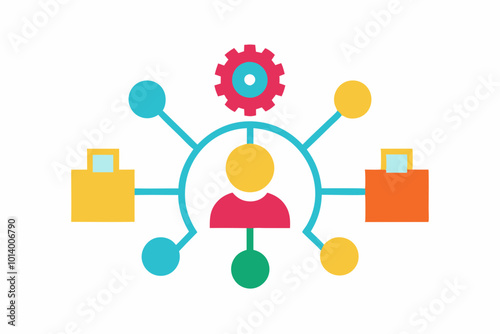 Networking event creative vector design on a white background