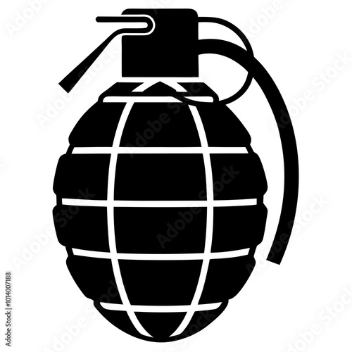 Grenade Silhouette vector illustration