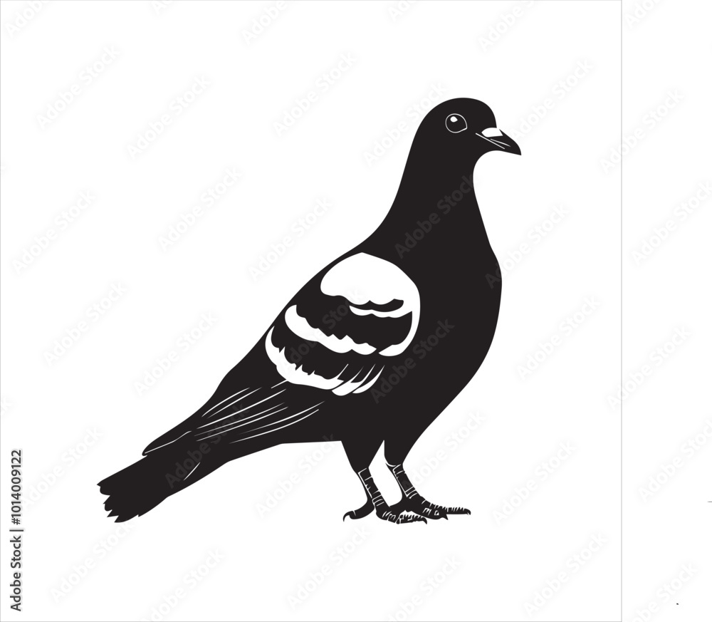 Obraz premium pigeon isolated on white background,