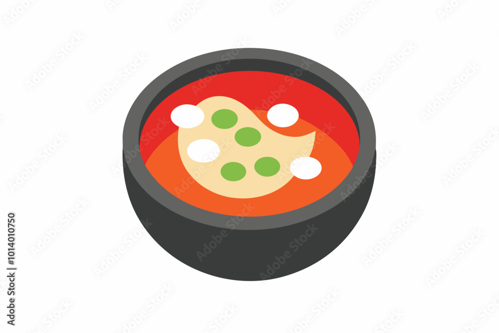 Tteokguk Rice Cake Soup creative vector illustration Tteokguk Rice Cake Soup creative vector illustration