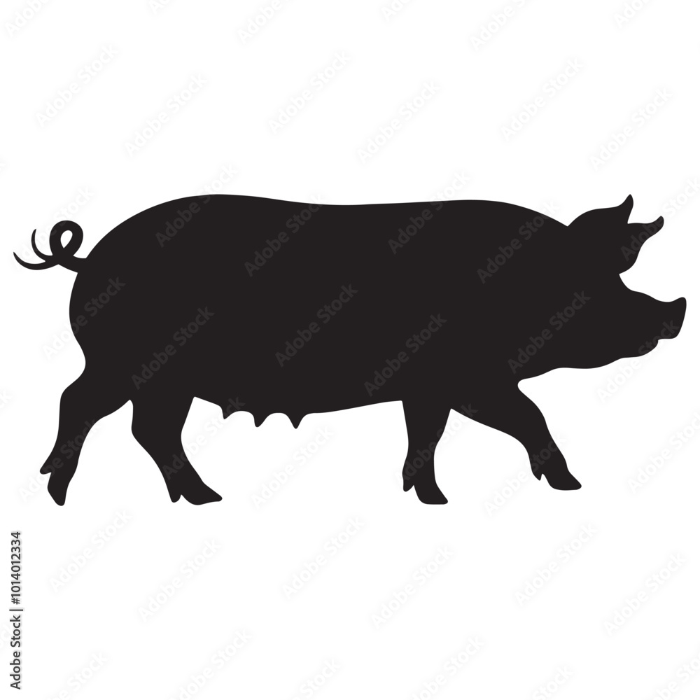 Fototapeta premium Pig silhouette