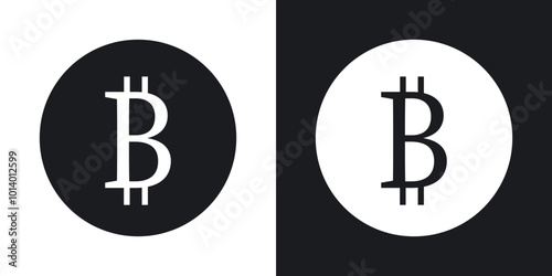 Bitcoin vector flat icon set.eps