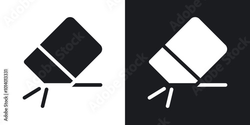 Eraser vector flat icon set.eps